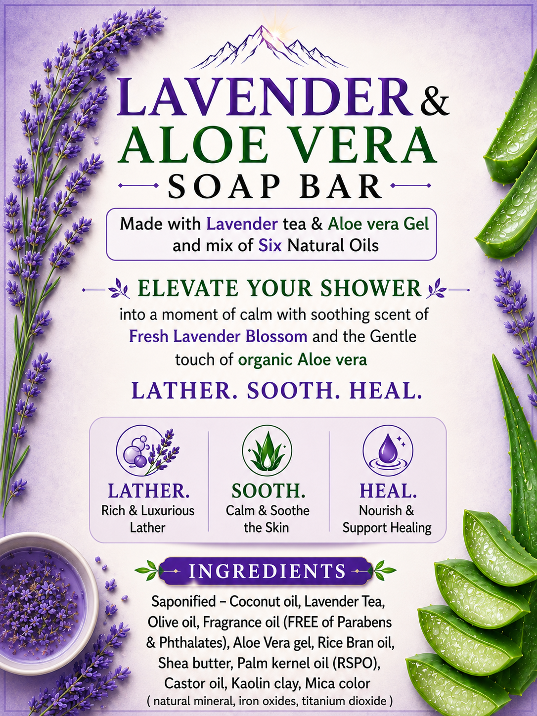 Lavender Tea Aloe Vera soap