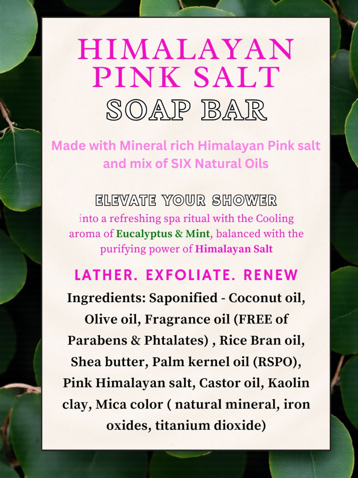 Mini Himalayan Pink salt Soap