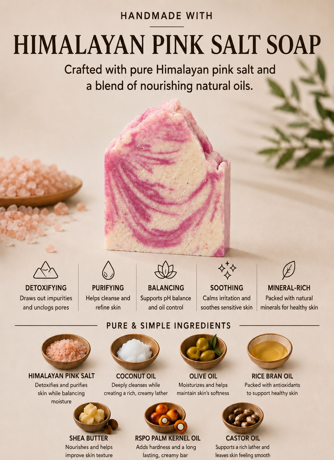 Himalayan Pink Salt soap
