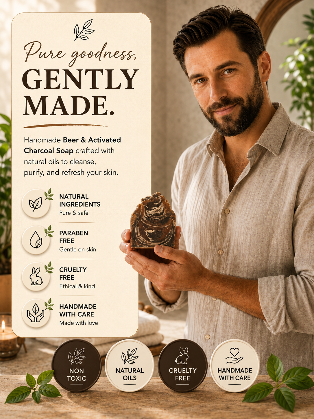 Dark Beer/Charcoal Soap