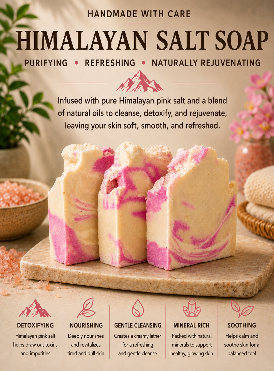 Himalayan Pink Salt soap